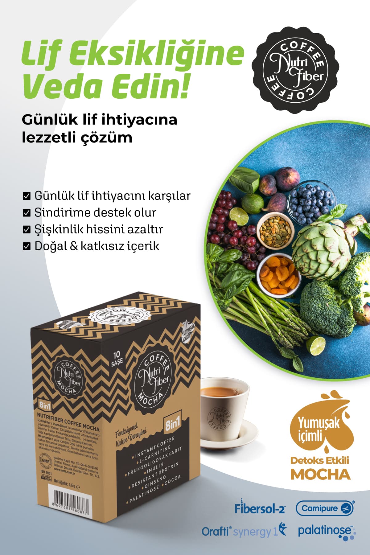 Mocha Detox Kahvesi, Hindiba Kahvesi Inülin,l-karnitin, Prebiyotik, Diyet
