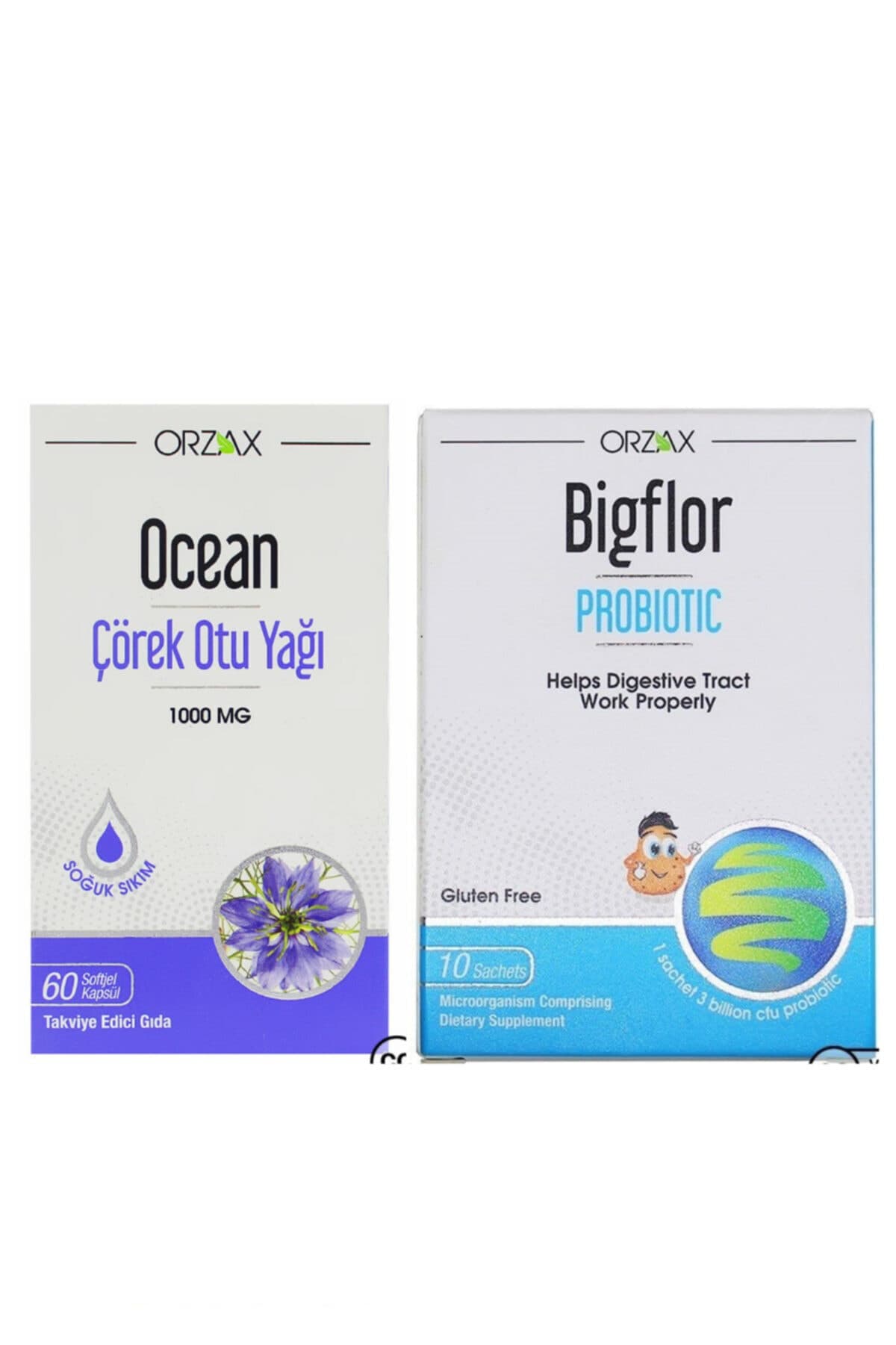 Çörek Otu Yağı 1000 Mg 60 Kapsül Ve Bigflor Probiyotik 10 Saşe