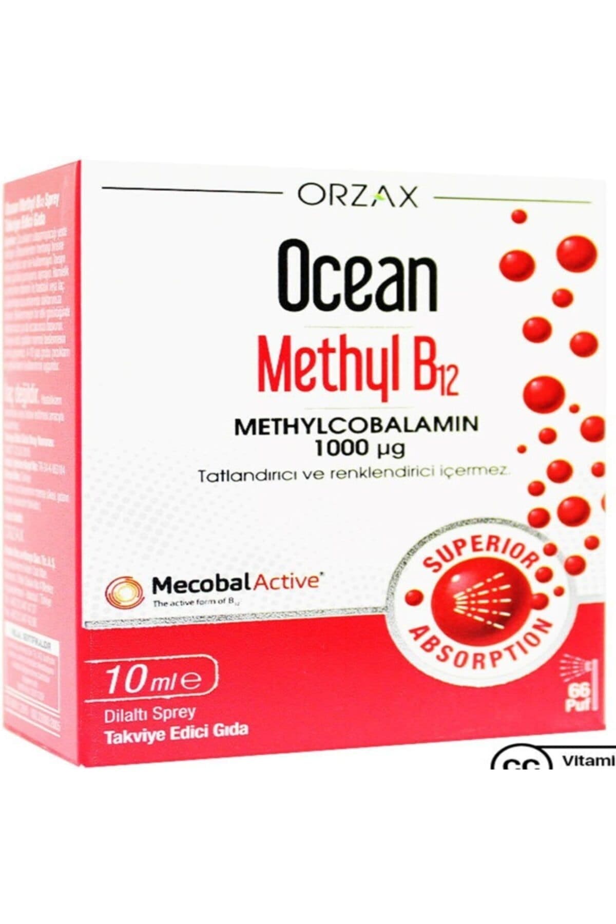 Methyl B12 1000µg Sprey 10 ml Ve Ocean Vitamin C 1000mg 30 Tablet