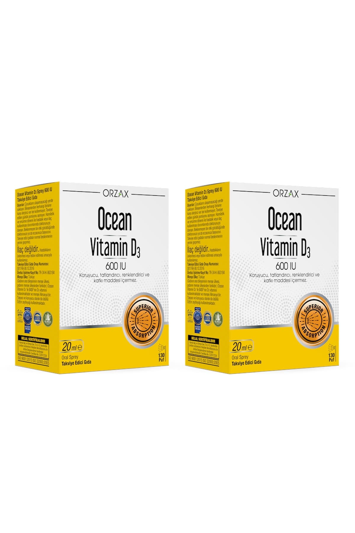 Vitamin D3 600 Iu 20 Ml Sprey 2 Adet