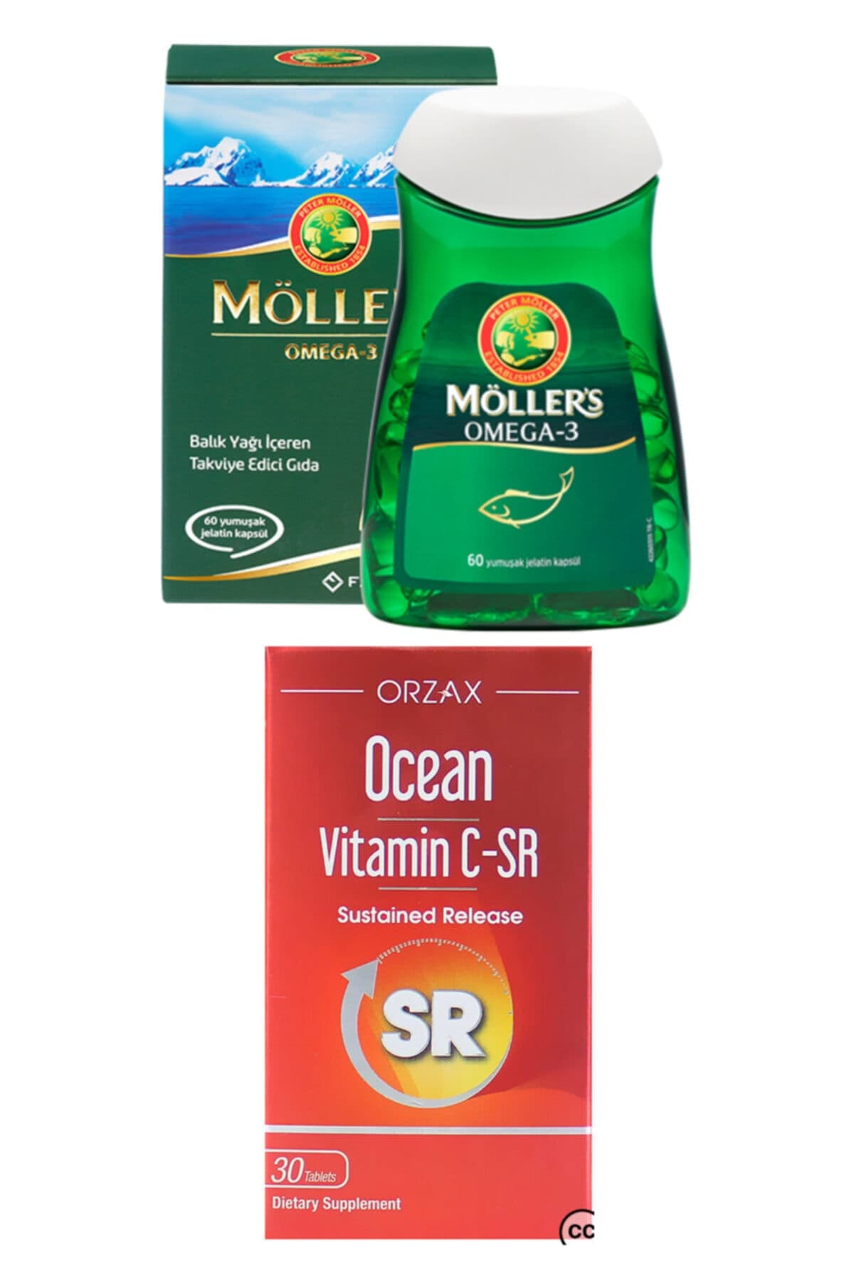 Omega 3 60 Kapsül Ve Ocean Vitamin C-sr 30 Tablet