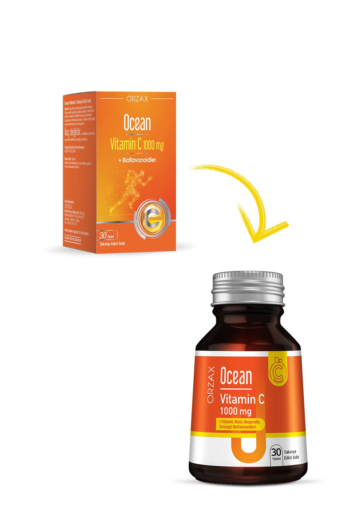 Orzax Vitamin C 1000 mg 30 Tablet
