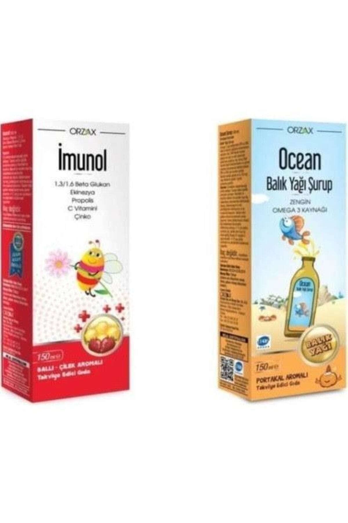 Ocean Balık Yağı Şurubu Portakal Aromalı 150ml (miad 03.2026) + Şurup 150ml (miad 06/2026)