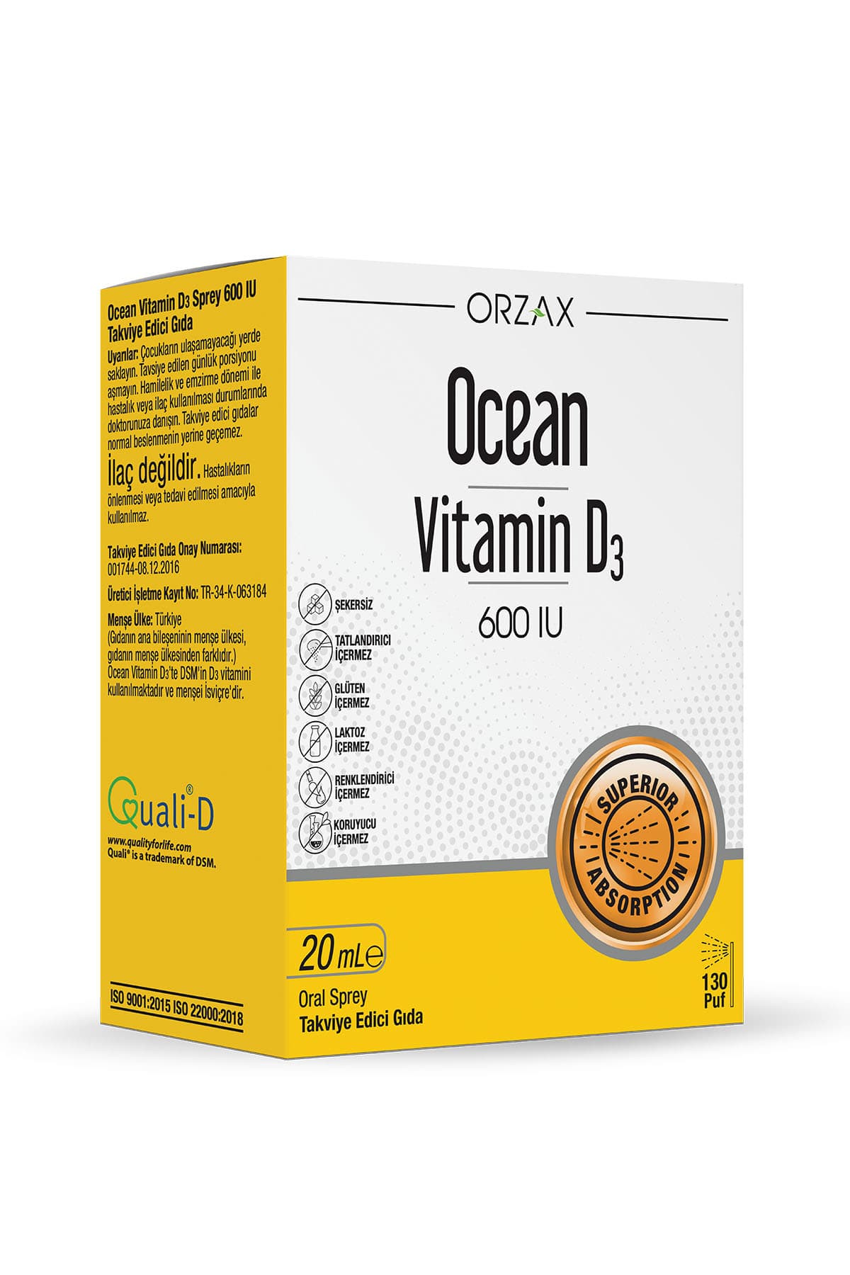 Vitamin D3 Sprey 600 Iu - 20ml