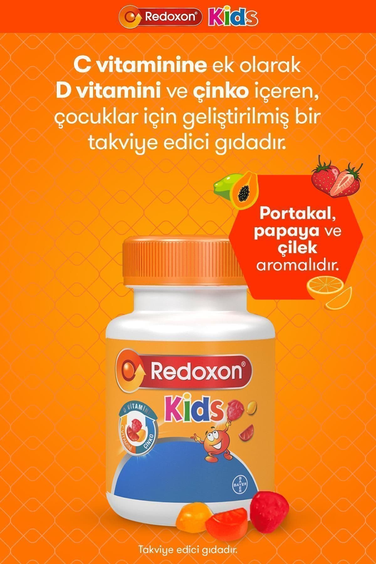 Kids C Vitamini D Vitamini Ve Çinko Içeren Çiğnenebilir Tablet 60 Adet 3'lü Paket