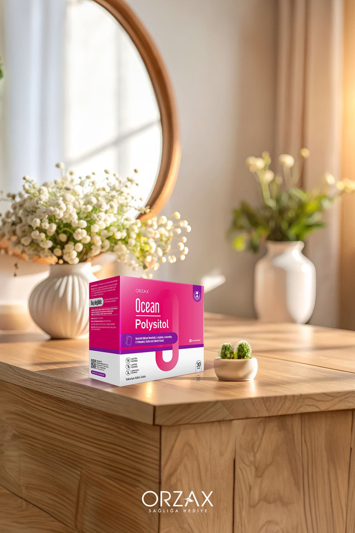 Polysitol - İnositol, Folik Asit (Metil Folat), E Vitamini, L-Karnitin, L-Arjinin 30 Saşe