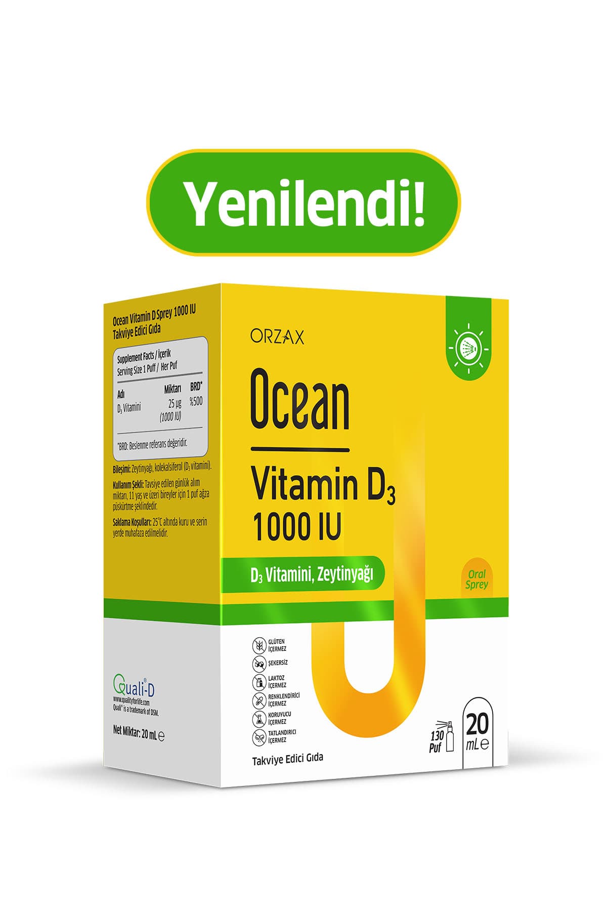 Vitamin D3 1000 IU Sprey 20 ml