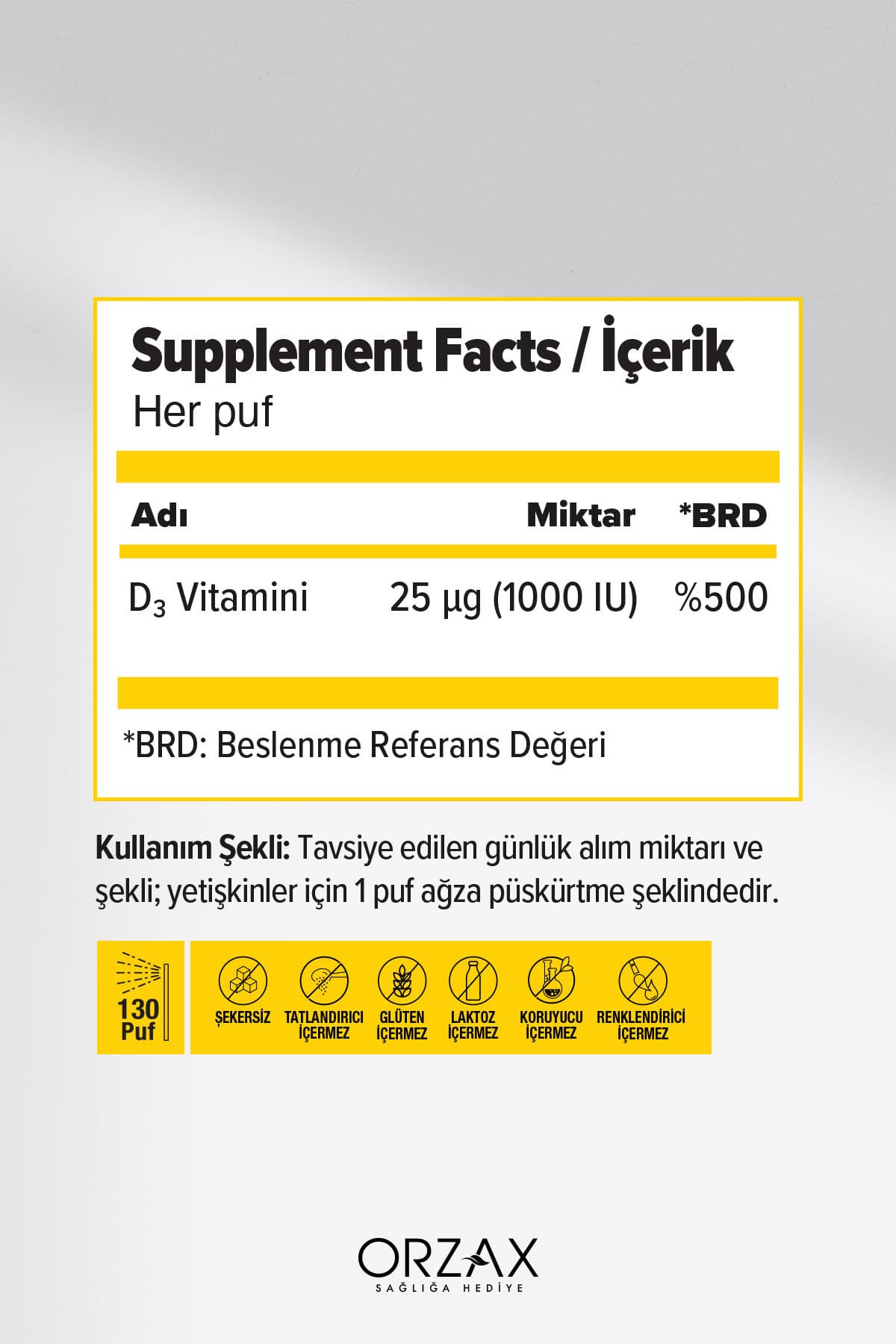 Vitamin D3 1000 IU Sprey 20 ml