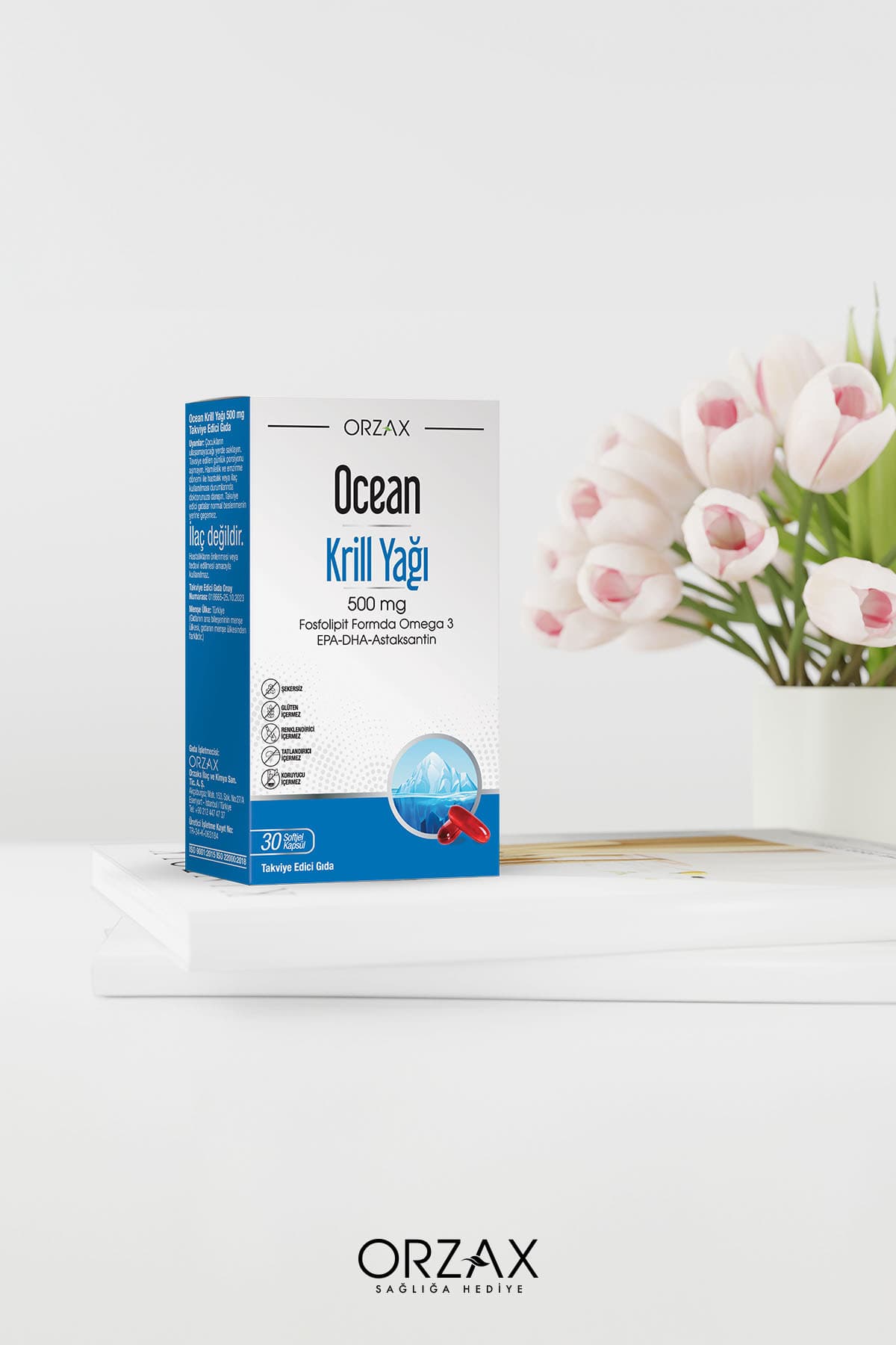 Krill Oil 500 Mg 30 Kapsül Omega 3, Yüksek Dha Ve Epa Içeren Krill Yağı