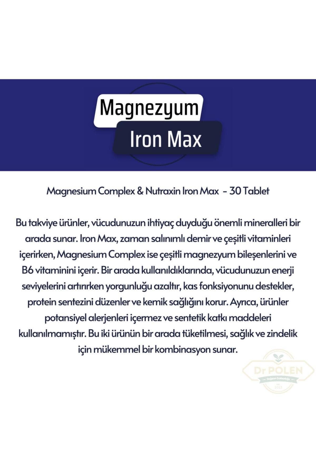 Magnezyum Complex 60 Tablet 125 Mg & Iron Max 17 Mg